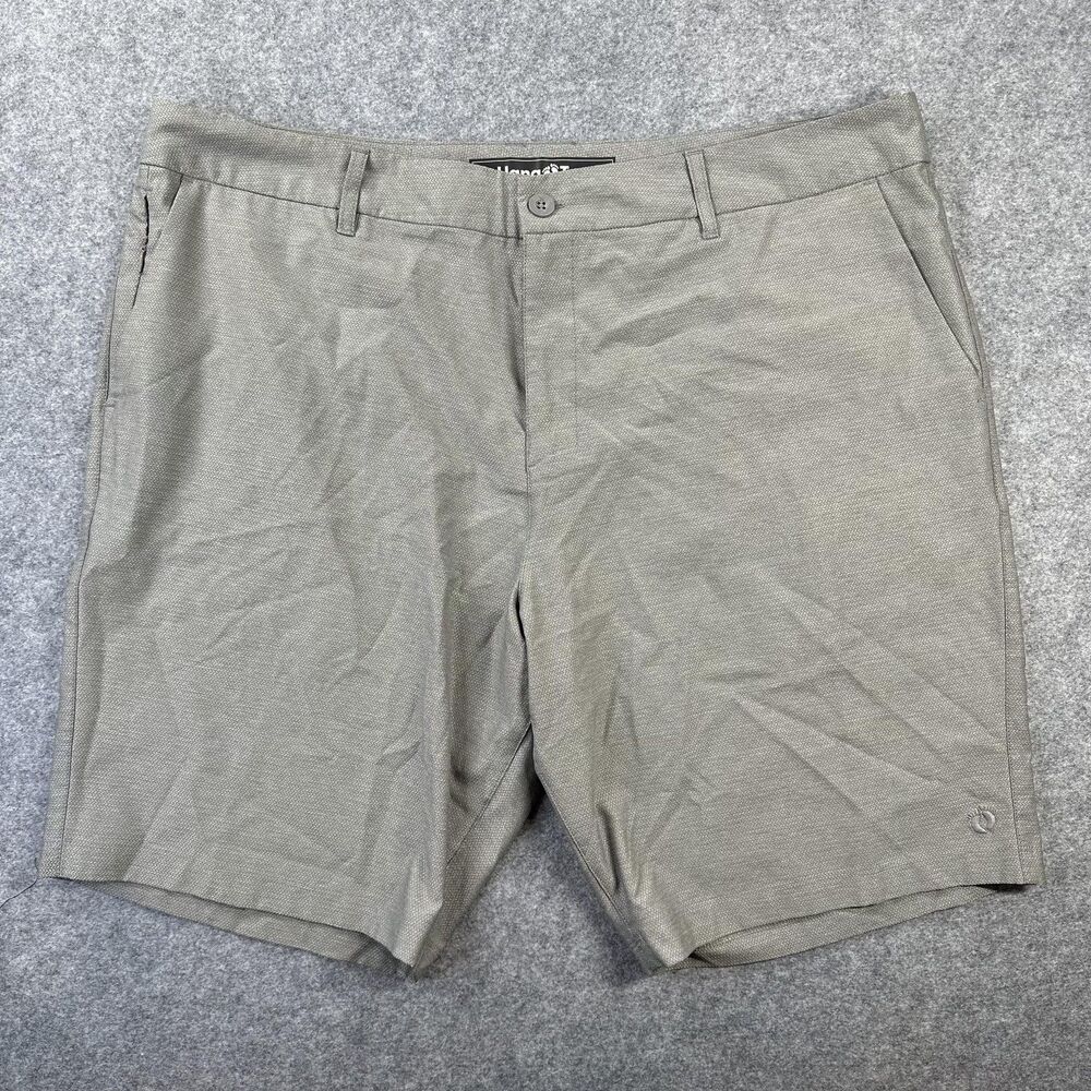 Hang Ten Shorts Mens 40 Gray Golf Performance Stretch Flat Front Chino Casual